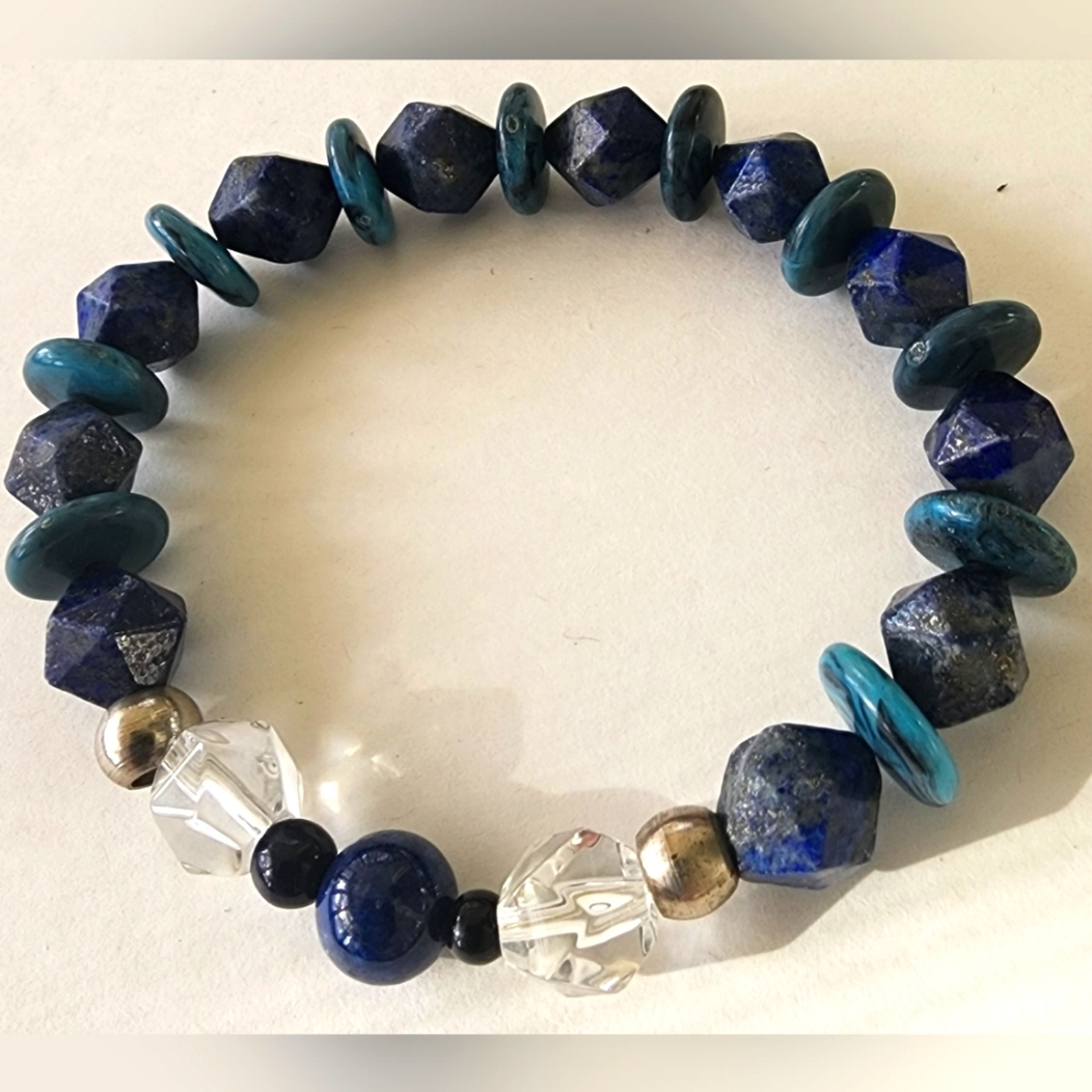 💙 Lapis Lazuli & Quartz Bracelet